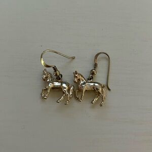 Silver Horse Earrings
